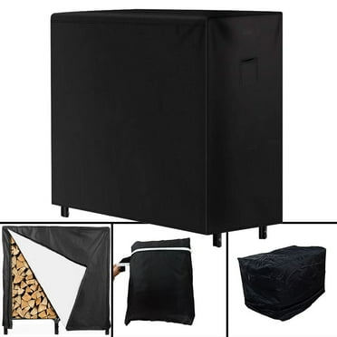 4ft 210D Firewood Cover Waterproof Lumber Log Rack Outdoor Storage Holder