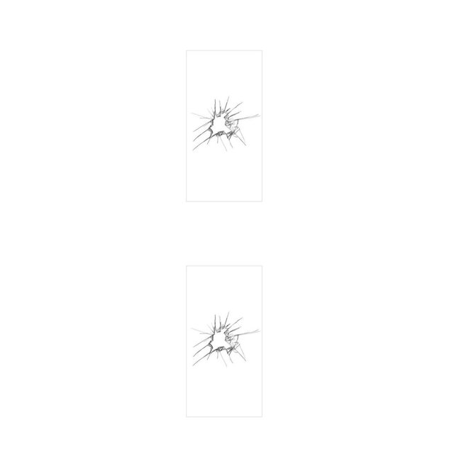 Billuyoard Película de puerta de ventana autoadhesiva larga patrón de puerta de ventana rota puerta corredera de vidrio pegatinas de ventana de Type2 NO2