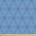 thumbnail image 1 of Abstract Fabric by the Yard, Continuous Round Medallion Grid with a Geometric Style Monochrome Layout, Upholstery Fabric for Dining Chairs Home Decor Accents, Dark Ceil Blue Blue by Ambesonne, 1 of 5