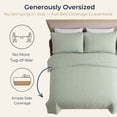 thumbnail image 4 of THD Winston - 3 Piece Full Queen Size Quilt Set, Lightweight Queen Bedspread Coverlet Set (Full/Queen, Sage Green), 4 of 8