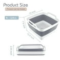thumbnail image 2 of 2.4 Gal(9L) Collapsible Dish Basin with Drain Plug,Space Saving Multiuse Foldable Sink Tub,Dishpan,Kitchen Sink for Camping,Plastic Tub,Vegetable Washing,Beverage Tubs, 2 of 6