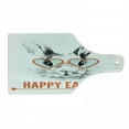 thumbnail image 1 of Happy Easter Cutting Board, Watercolor Bunny and Heart Shapes Glasses, Decorative Tempered Glass Cutting and Serving Board, in 3 Sizes, by Ambesonne, 1 of 2