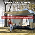 thumbnail image 3 of REDCAMP Camping Inner Tent for Pop-Up Canopy, Cube Tent Converts 10' x 10' Straight-Leg Canopy into Camping Tent, Fully Vented Roof, Fits 4–6 Persons, Khaki (Frame/Shelter Not Included), 3 of 10