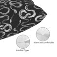 thumbnail image 3 of KLL Snake Pillow Covers Envelope Closure,Super Soft and Cozy Fuzzy Fleece Pillow Case Cover (No pillow core） 16"x24", 3 of 5