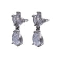 thumbnail image 2 of Aretes De Zirconia Con Diseño De Flor Y Gota, 2 of 3