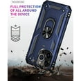 thumbnail image 5 of Case for iPhone 15 Pro,Military Car Holder [Built-in Kickstand] Metal Ring Dual-Layer Heavy Duty TPU+PC Shockproof Protection Phone Case for iPhone 15 Pro,6.1 Inch 2023 (Blue), 5 of 11