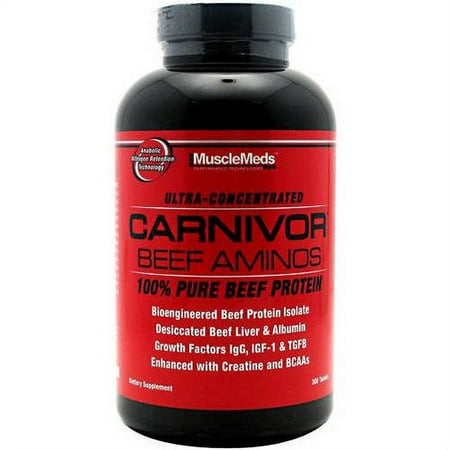 Muscle Meds Carnivor Beef Aminos, 300 CT