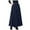 Navy, variant on Jkety Long Skirts Womens A Line Long Midi Chino Denim Skirt Tired Pleated Layers Elastic Waist Front Khaki,4XL
