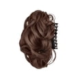 thumbnail image 1 of Synthetic Messy Bun Hair Extensions Claw Clip Wavy Curly Ponytail Hairpiece, 1 of 6