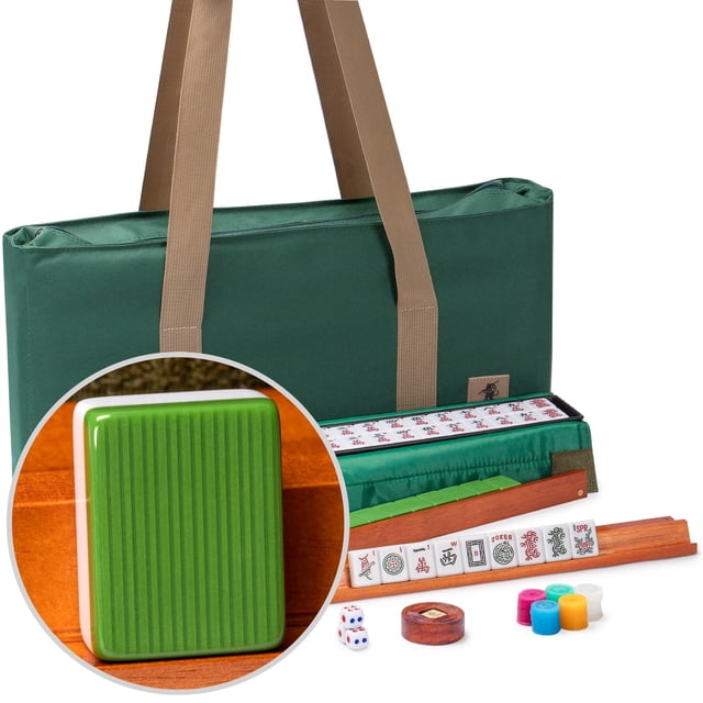 Set Mahjong Yellow Mountain Imports Huntington con 166 fichas