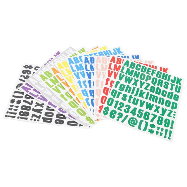 Letras termoadhesivas para planchar BuyWeek 12 piezas rojo azul claro naranja verde oscuro azul oscuro magenta morado amarillo blanco negro rosa verde claro