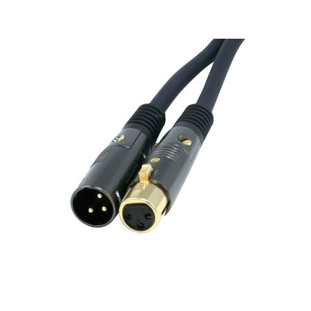 MONOPRICE 6ft Premier Series XLR Male to XLR Female 16AWG Cable (Gold Plated) [Microphone &