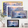 thumbnail image 4 of Designart 'Pastel Winter Forest With River' Lake House Framed Art Print, 4 of 4
