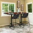 thumbnail image 3 of Cain 30" Square Cafe Table with Steel X Base and Hidden Adjustable Glides - Cherry, 3 of 6