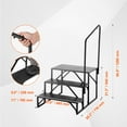 thumbnail image 4 of KFFKFF 3 Step RV Ladder 440 lb RV Step Railing Carbon Steel RV Trailer Camper, 4 of 9