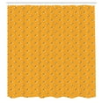 thumbnail image 3 of Ambesonne Animal Art Shower Curtain, Bees on Honey Combs Art, 69"Wx84"L, Mustard and Orange, 3 of 5