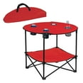 thumbnail image 1 of 2-Tier Folding Table, Red, 1 of 1