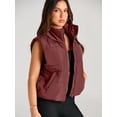 thumbnail image 5 of Puffer Vest Women Sleeveless Winter Cropped Outerwear Warm Puffer Lightweight Stand-up Collar Down with Pockets, 5 of 12