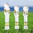 thumbnail image 6 of 3Pcs Knitted Golf Club Head Covers Equipment Golf Headcovers Set Golf Protector Soft Creative Knit Golf Head Covers for Beginners Women Men White, 6 of 8