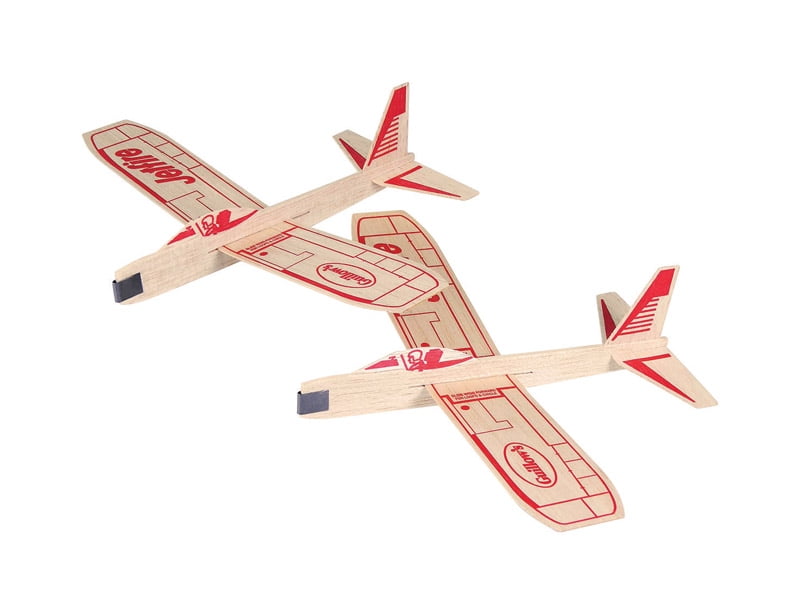 JetFire Balsa Wood Glider Plane Twin Pack Old Fashioned Wooden Toys 