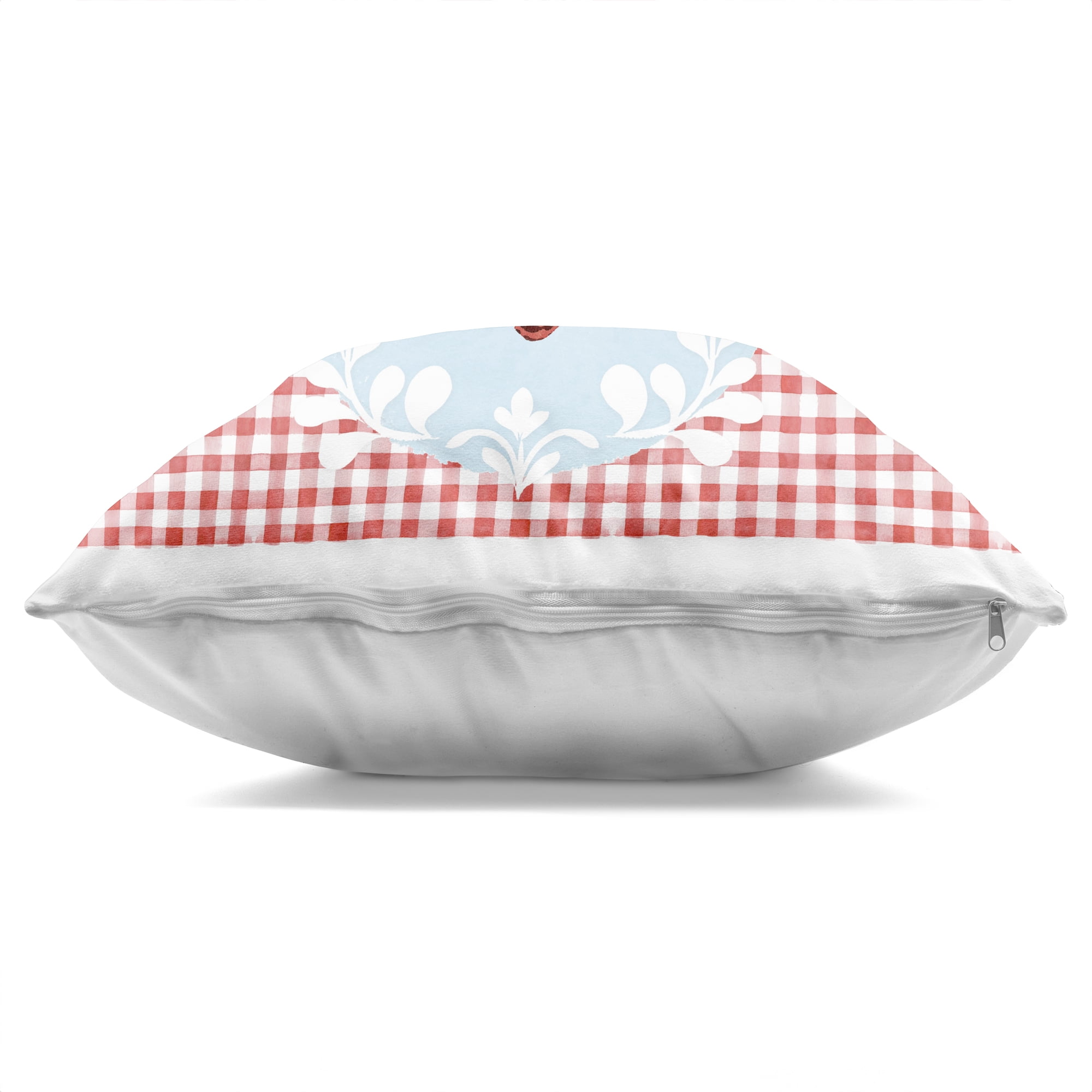Stupell Industries Lobster with Red Plaid Decorative Printed Throw Pillow, design by Heather Lee Chan, 18 x 7 x 18