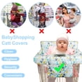 thumbnail image 4 of Shopping Cart Cover for Baby 2-in-1 High Chair Cover with Safety Harness Multifunctional Geometry Pattern Cart Covers for Babies Soft Padded Grocery Cart Cover for Baby Boy Girl, 4 of 6