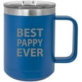 thumbnail image 1 of Best Pappy Ever Stainless Steel Vacuum Insulated 15 Oz Travel Coffee Mug with Slider Lid, Blue, 1 of 1