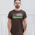 thumbnail image 3 of Tee Hunt Sheriff Distressed American Flag T-Shirt First Responders Patriotic Men's Tee, Brown, X-Large, 3 of 5