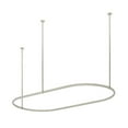 thumbnail image 2 of Signature Hardware 466785 61-1/2" x 30-1/4" Oval Solid Brass Shower Curtain Rod, 2 of 3