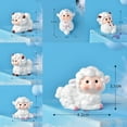 thumbnail image 7 of Cheer.US 5 Pcs Miniature Sheeps Mini Garden Herd Mini Sheep Figurines Miniatures of Sheeps Moss Micro Landscape Decoration DIY Resin Home Decor Animals Micro Fairy Garden, 7 of 7