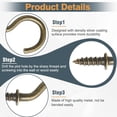 thumbnail image 2 of 50Pcs Cup Hooks, 7/8 Inch Ceiling Hooks Metal Screw-in Hooks Screw Hooks Mini Hooks for Decorative Craft Hanging Things, 2 of 7