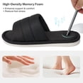 thumbnail image 4 of Ecetana Slippers for Women Open Toe Slippers Memory Foam Slip On Bedroom Slippers Indoor House Shoes, 4 of 7