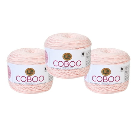 UPC: 0842093115977 | Lion Brand Yarn Coboo Pale Pink Light Pink Yarn 3 Pack