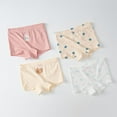 thumbnail image 2 of CYRBOKO Girls Boxers, Elastic Waist 4-pack Cotton Girls Underwear Beige Size 11-12 T, 2 of 3