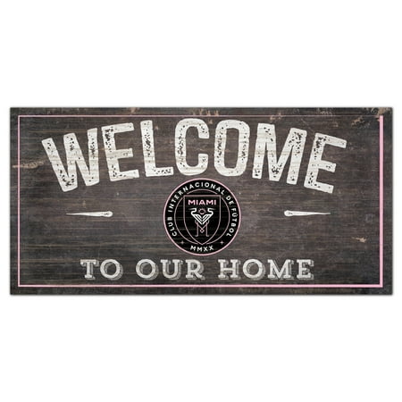 Inter Miami CF 6'' x 12'' Welcome Home Sign