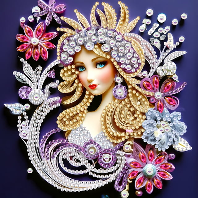 Lo último en pintura con diamantes irregulares – Kit de decoración del hogar y arte con diamantes 5D (20 x 20 cm)
