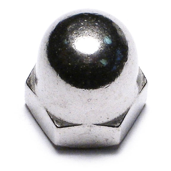 7/16"-20 18-8 Stainless Steel Fine Thread Acorn Cap Nuts (5 pcs.)