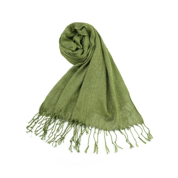 Allegra K Unisex Shiny Sparkling Shawl Wrap Scarf with Tassel