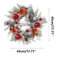 thumbnail image 3 of Christmas Wreath 18 Inch with Deer - Flocked Velvet Holiday Wreath for Front Door Decor, Pre-Decorated with Pine Cones, Berries, Christmas Balls, Ready to Hang Festive Holiday Decor color, 3 of 9