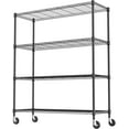 thumbnail image 5 of M MZG 4 Tier Metal Wire Shelving Unit Storage Rack, 47.24" W x 17.7" D x 59" H, Black, 5 of 8