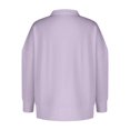 thumbnail image 5 of Topvent Women's Casual OversizedHalf Zippered Sports Shirt Long Sleeved Solid Color With Pocket Pullover Top, 5 of 7