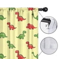 thumbnail image 4 of Blackout Kids Curtains,Yellow Cartoon Dinosaurs Pattern Childrens Insulated Curtains Set Of 2,Bedroom Essentials,Toddler Room Decor 42"x54", 4 of 5