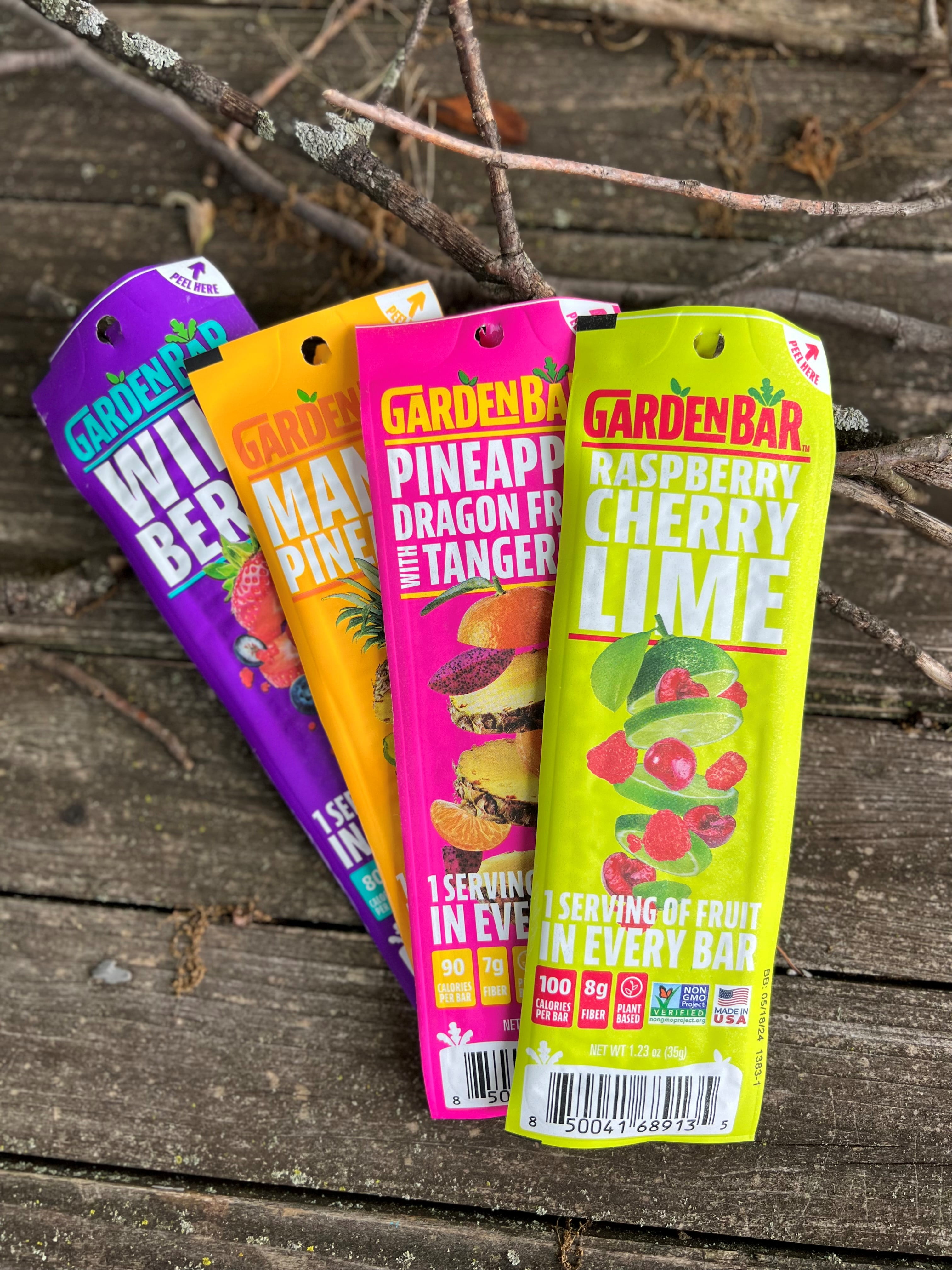 Garden Bar Raspberry Cherry Lime Dehydrated Fruit Jerky 12 Count