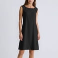 thumbnail image 1 of mfyjkho Vestidos para mujer, Vestido informal sin mangas con cuello redondo y color liso para mujer Vestidos festivos para mujer xl, 1 of 6