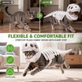 thumbnail image 4 of Zydvens Glow in the Dark Pet Dinosaur Skeleton Costume - 3D Cozy Plush Cat Dog Skeleton Halloween Outfit Adjustable Soft for Halloween Pet Cosplay Costume, 4 of 8