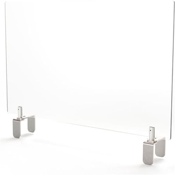 24 x 36 in. Frosted Thermoplastic Partition Extender with Attached Clamp