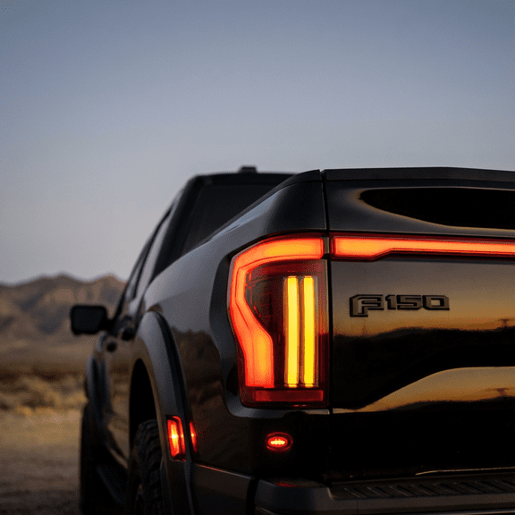 PrismBeam Smoked LED Tail Lights For 2009-2014 Ford F-150 (12th Gen) With Tailgate Set