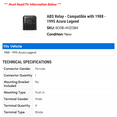 thumbnail image 2 of ABS Relay - Compatible with 1988 - 1995 Acura Legend 1989 1990 1991 1992 1993 1994, 2 of 2
