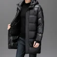thumbnail image 3 of 2024 Nueva ropa de diseñador de lujo de invierno Chaqueta larga de plumón Ropa de protección contra el frío Chaqueta con capucha negra gruesa y cálida para hombre, 3 of 5