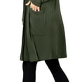 thumbnail image 4 of J. METHOD Women's Open Front Long Sleeve Cardigan Casual Basic Lightweight Soft Sweater with Slouchy Pockets NEWJ1440 Army Green L, 4 of 5